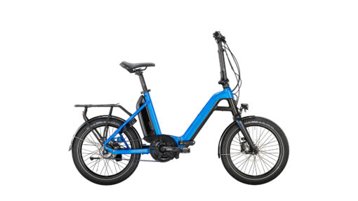 VICTORIA eFolding 7.6 2022 Faltrad eBike in blau Klapprad Elektrorad Rücktritt Rücktrittbremse tiefer Einstieg bequeme Sitzposition Bosch Performance 65Nm Motor und Zahnriemen Antrieb Made in Germany