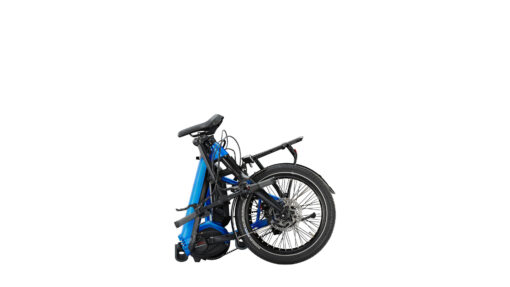 VICTORIA eFolding 7.6 2022 Faltrad eBike in blau Klapprad Elektrorad Rücktritt Rücktrittbremse tiefer Einstieg bequeme Sitzposition Bosch Performance 65Nm Motor und Zahnriemen Antrieb Made in Germany gefaltet geklappt Packmaß